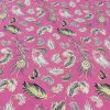 Cotton Lawn Peacock Feathers Pink