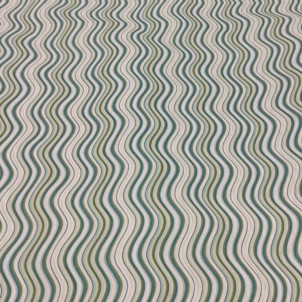 Cotton Lawn Waves Green