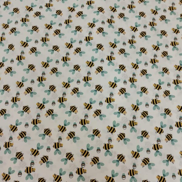 Cotton Poplin Bumble Bee Pistachio