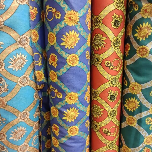 Cotton Lawn Fabrics Chain Design