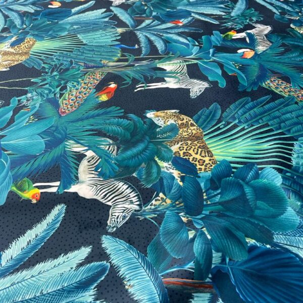 Wildlife Velvet Fabric