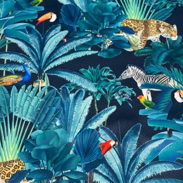 Wildlife Velvet Fabric