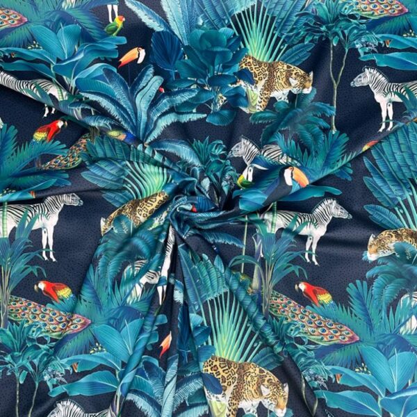 Wildlife Velvet Fabric