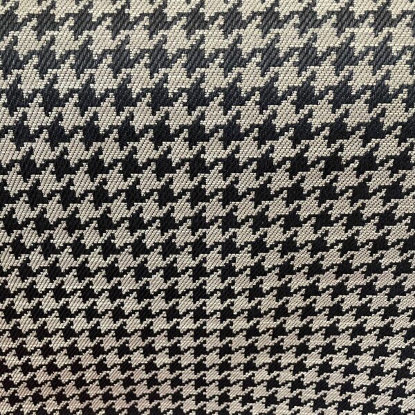 Houndstooth Upholstery Black Fabric