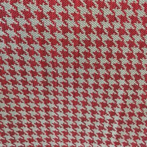 Houndstooth Upholstery Red Fabric