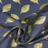 Poly Metallic Brocade Navy