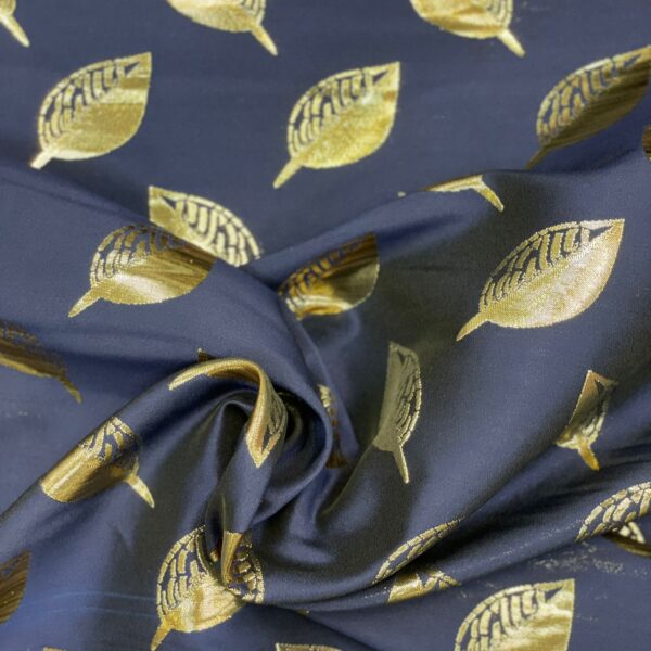 Poly Metallic Brocade Navy