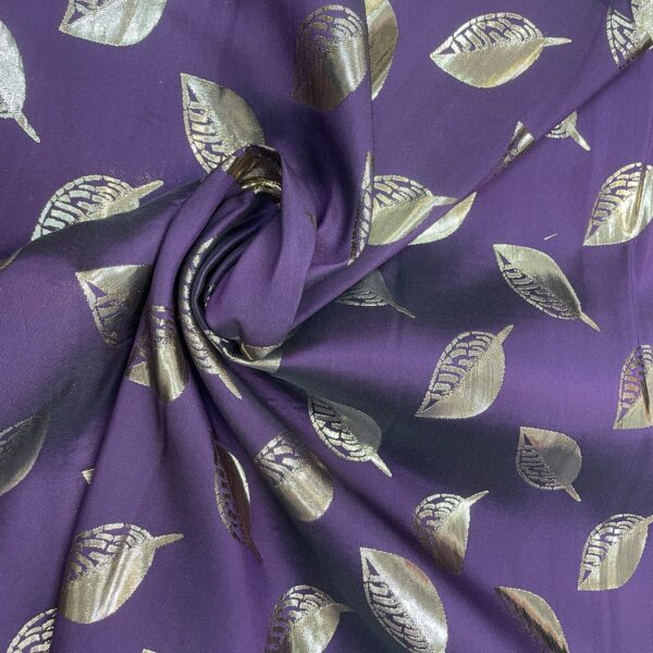 Poly Metallic Brocade Plum