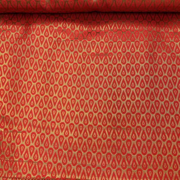 Brocade Mahfel Red Gold