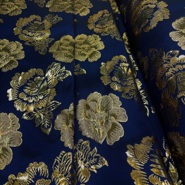 Brocade Navy Gold