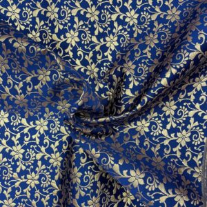 Starflower Brocade Midnight Blue