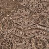 "Close-up view of Double Scalloped Bridal Lace - intricately embroidered and adorned with sequins, adding a touch of timeless elegance to a wedding gown."
